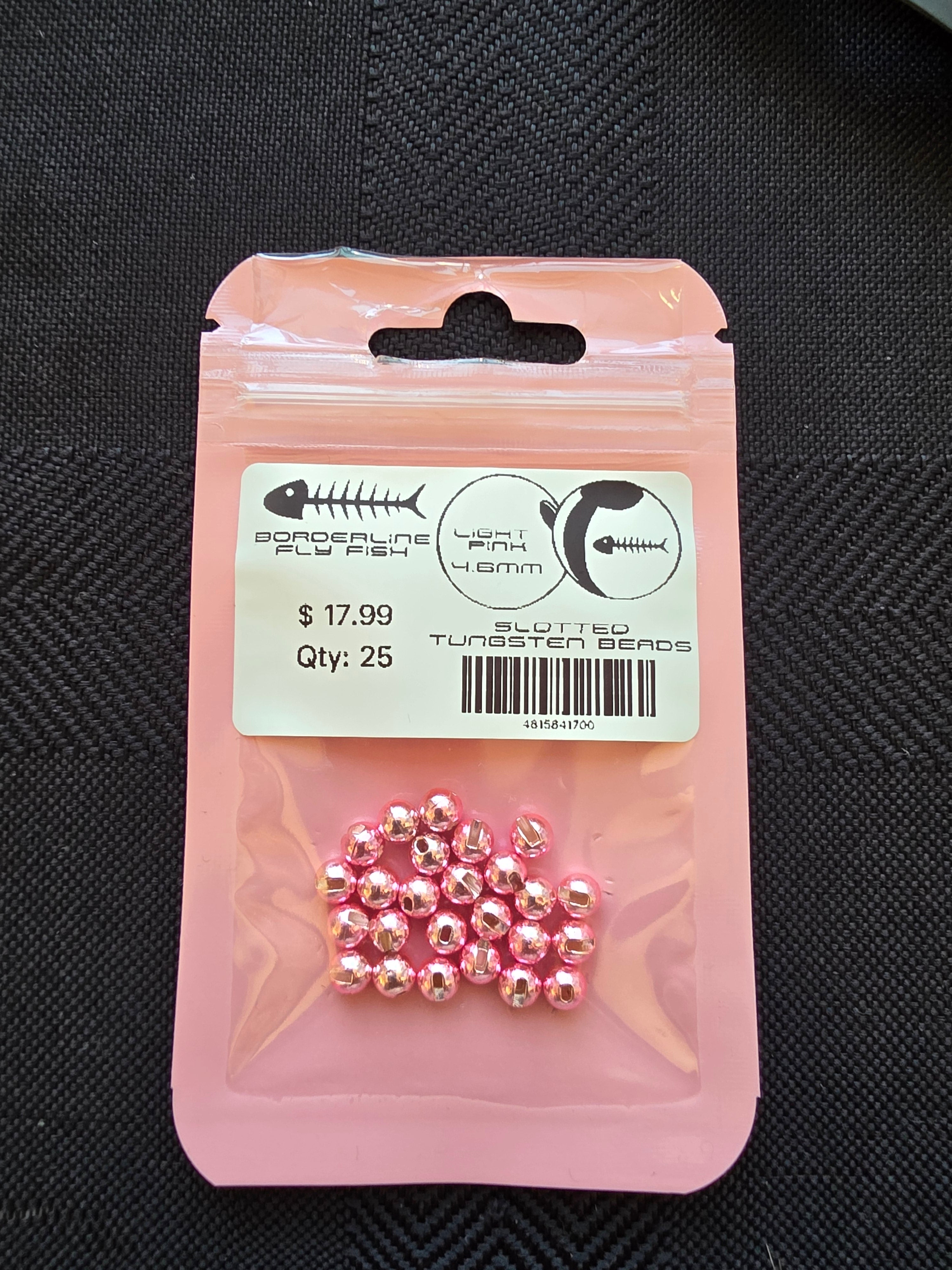 Borderline Slotted Tungsten Beads - Light Pink